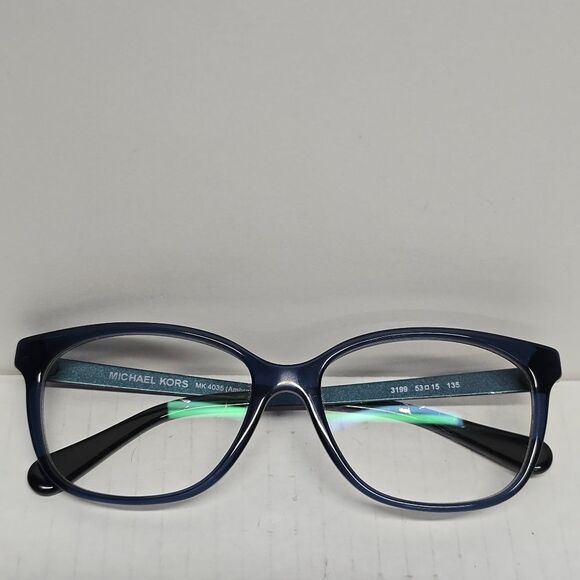 Michael Kors Eyeglasses Frames MK4035 Ambrosine 3199 Blue Cat Eye 53-15-135 - Picture 1 of 8